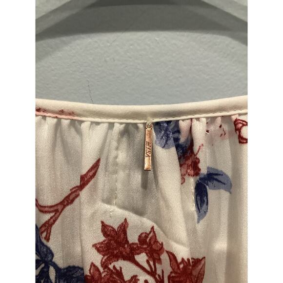 Misa Los Angeles Womens Leona Top Small White Floral Bell Sleeve Boho Romantic - Picture 10 of 12